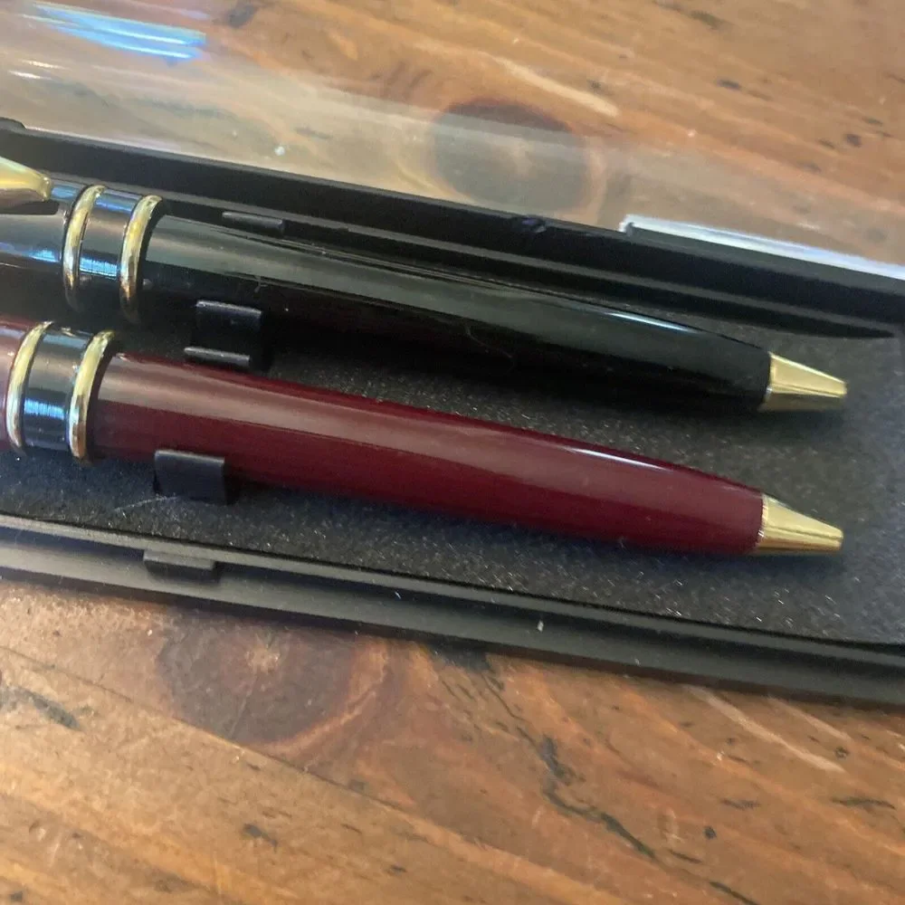 Rare: St Michel Ballpoint Pen Set w/ Case & Box‎ - Executive Office Desk Library